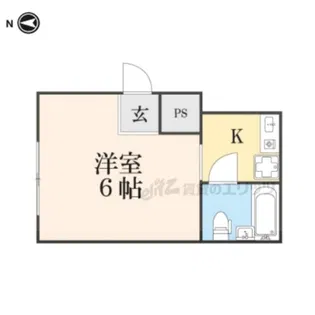 大将軍ハイツ【3階】の間取り