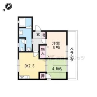 ヴェルクレール高関【2階】の間取り