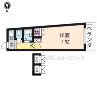 キャッスル21【102号室】の間取り