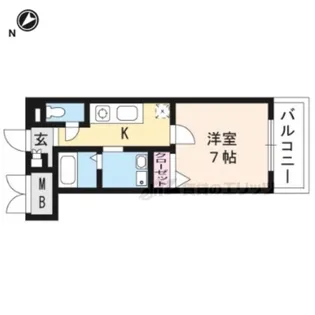 ベルヴィ大津【303号室】の間取り