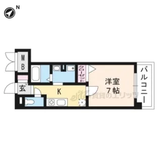 ベルヴィ大津【206号室】の間取り