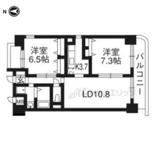 リージョン御池【3階】の間取り