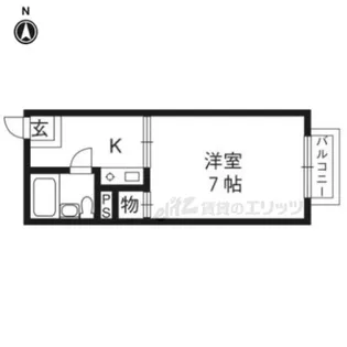 小山ハイツA棟【110号室】の間取り
