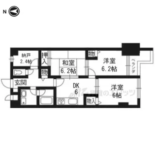 ライオンズマンション二条城東【10階】の間取り