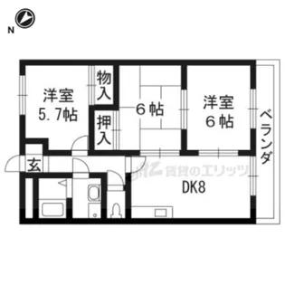 ファミール北川【2階】の間取り