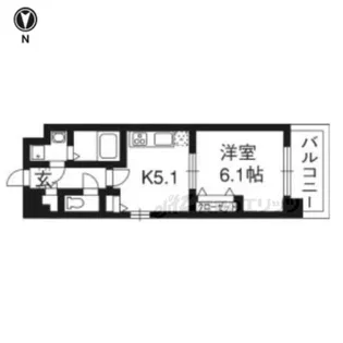レジデンス西京極【9階】の間取り