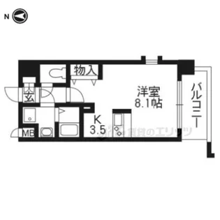プレサンス京都五条大橋レジェンド【505号室】の間取り
