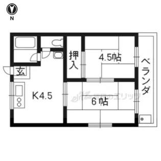 ハイツ西柿A棟・B棟【A202号室】の間取り