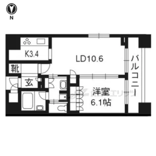 リーガル京都五条堀川【802号室】の間取り