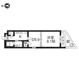 コンフォルト小倉【101号室】の間取り