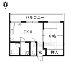 メモリー北白川【301号室】の間取り