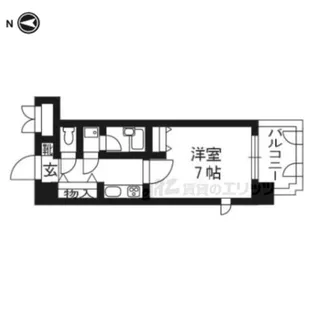 ライオンズマンション四条堀川【803号室】の間取り