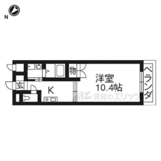 グランディア上桂【4階】の間取り