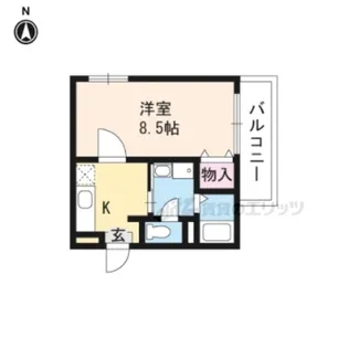 プリムエスパシオ【102号室】の間取り