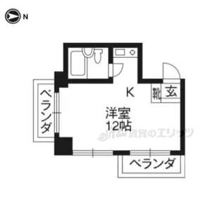 AMS桃山【401号室】の間取り