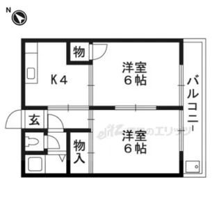 ワニコーポ【1-B号室】の間取り