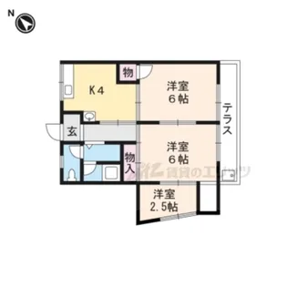ワニコーポ【1-E号室】の間取り