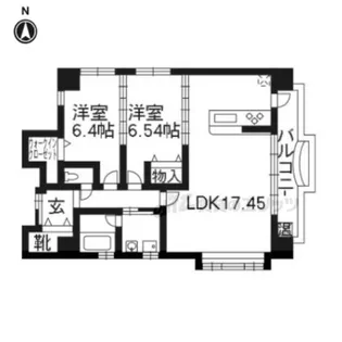 テルマーノ西洞院【701号室】の間取り