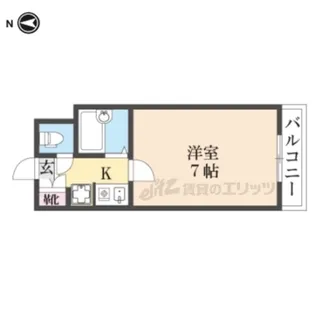 ピラーズ御所西【310号室】の間取り