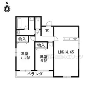 シャルレ8番館【206号室】の間取り