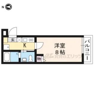 フラッティ一条智恵光院【101号室】の間取り