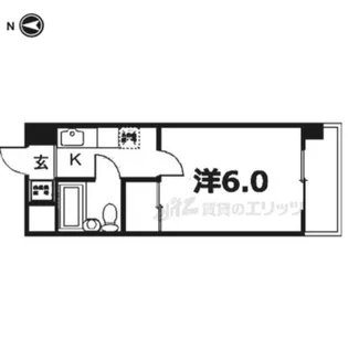 ハイクオリティクイナブリッジ【4階】の間取り