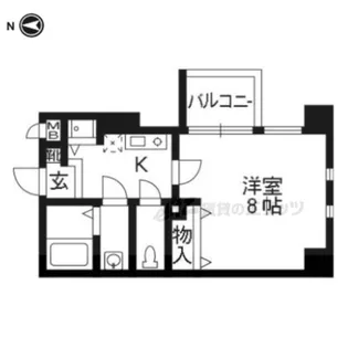 アスヴェル京都二条烏丸【203号室】の間取り
