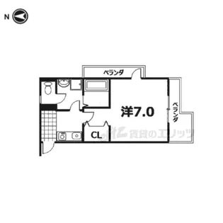 メゾンMINORU【509号室】の間取り