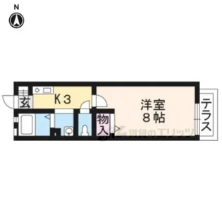カーサ宮ノ前【102号室】の間取り