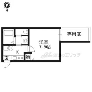 フラッティ丹波口【3階】の間取り
