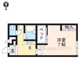 レオパレスパンプキンハウス【102号室】の間取り