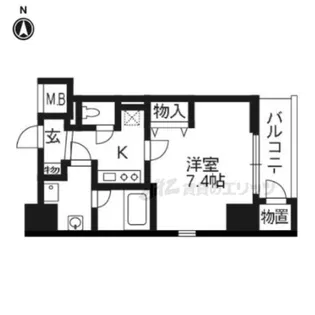 クリスタルグランツ京都御所西【206号室】の間取り