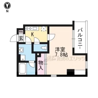 クリスタルグランツ京都御所西【1102号室】の間取り