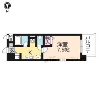 ヴェルキューブ石雲【101号室】の間取り