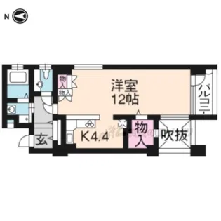 「ポレール北山」【402号室】の間取り