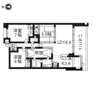 ユニーブル京都紫野【302号室】の間取り