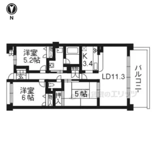ユニーブル京都紫野【4階】の間取り