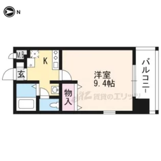 ハウスセゾン今出川河原町【303号室】の間取り