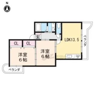 ホワイトエステート【202号室】の間取り