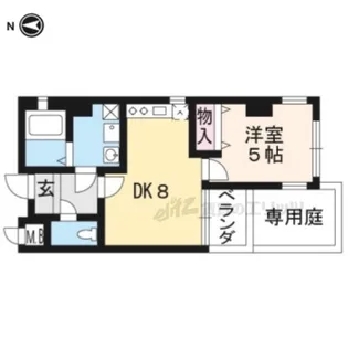 シルクシティ花【101号室】の間取り