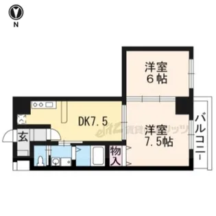 グラン・リヴィエール西京極【2階】の間取り
