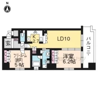 リーガル京都烏丸御池【1101号室】の間取り