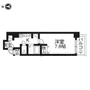 スワンズ京都西陣【902号室】の間取り