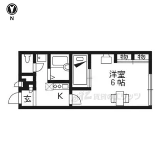 レオパレスヴィルヌーブ醍醐【2階】の間取り