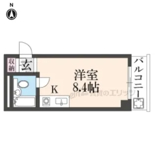 ヴェルディゴ【108号室】の間取り