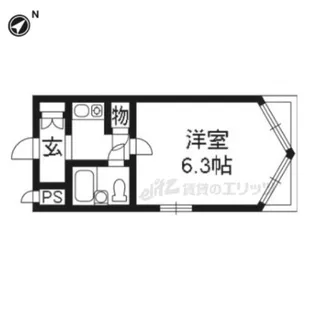 DETOM?1鴨川【310号室】の間取り