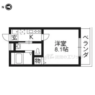 セレーノ御前蛸薬師【305号室】の間取り