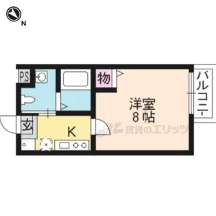 Sunrich西陣【102号室】の間取り