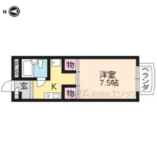 アイリス衣笠【307号室】の間取り