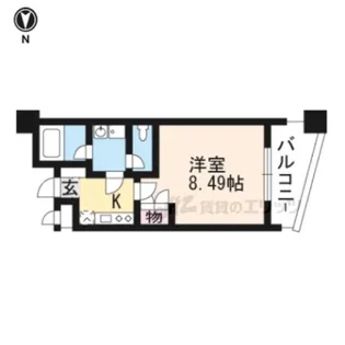 HF烏丸鞍馬口レジデンス【5階】の間取り
